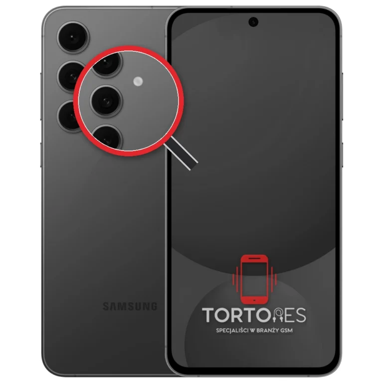 Samsung Galaxy S24 FE z lupą na tylnych aparatach - wymiana tylnej kamery