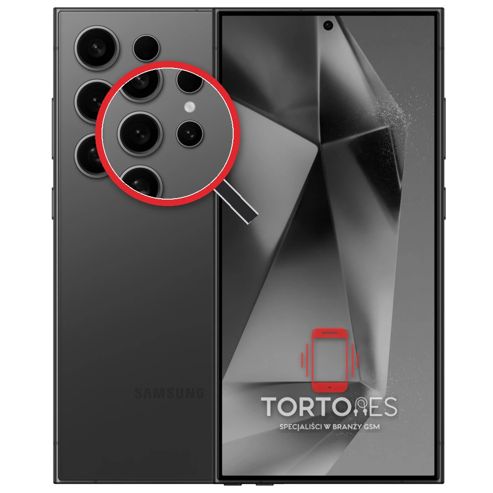 Samsung Galaxy S24 Ultra z lupą na tylnych aparatach - wymiana tylnej kamery