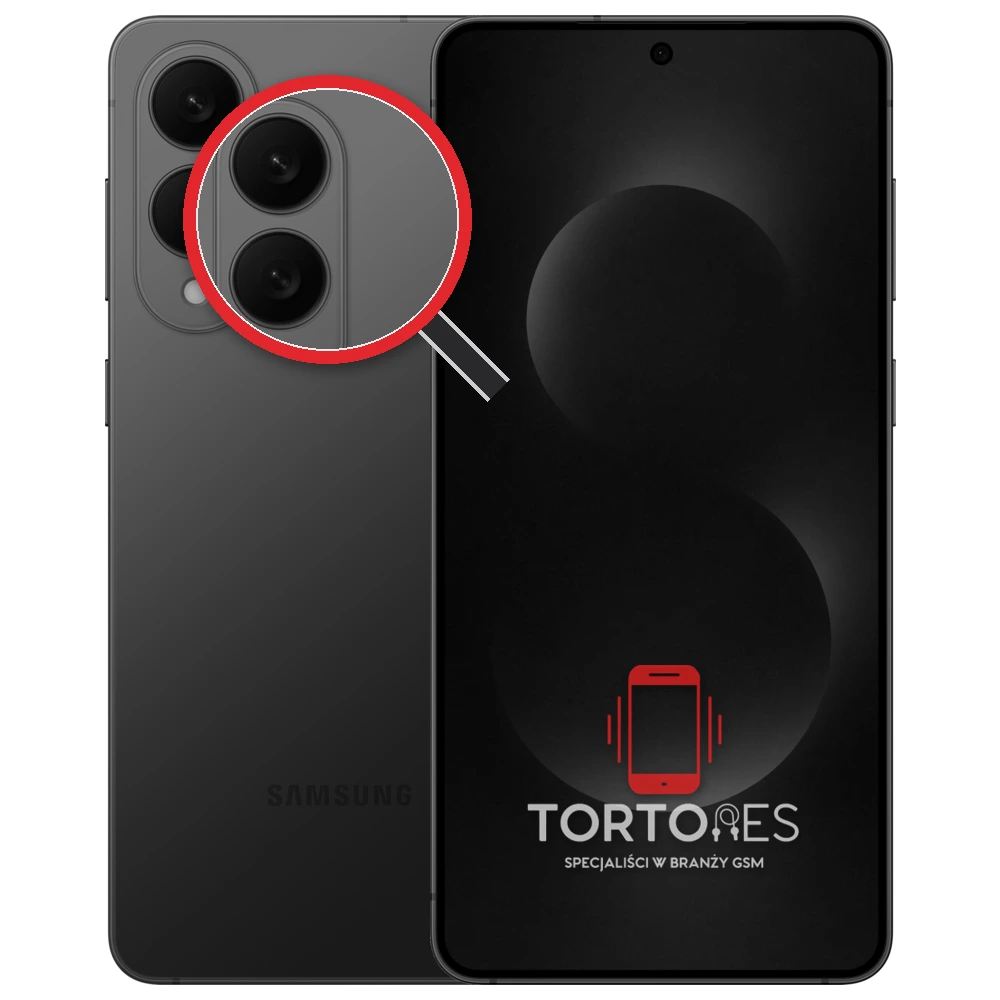 Samsung Galaxy S25 Edge z lupą na tylnych aparatach - wymiana tylnej kamery