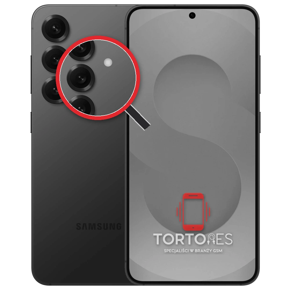 Samsung Galaxy S25 z lupą na tylnych aparatach - wymiana tylnej kamery