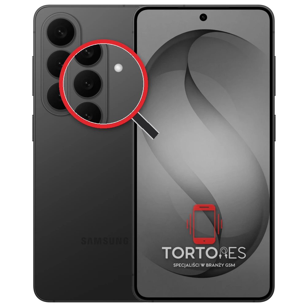 Samsung Galaxy S26 z lupą na tylnych aparatach - wymiana tylnej kamery