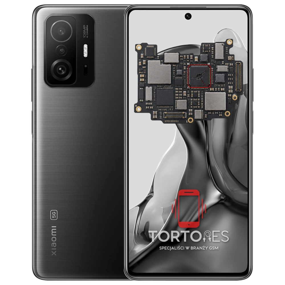 Xiaomi 11T Pro z ilustracją płyty głównej - naprawa płyty głównej