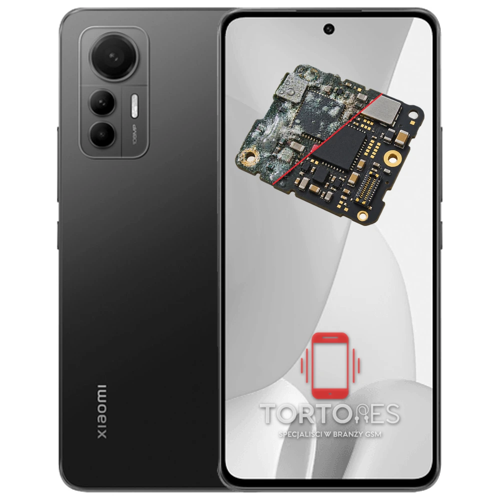 Xiaomi 12 Lite z ilustracją zalania - czyszczenie po zalaniu