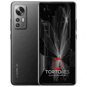 Xiaomi 12 z ilustracją pękniętego wyświetlacza - wymiana zbitego wyświetlacza