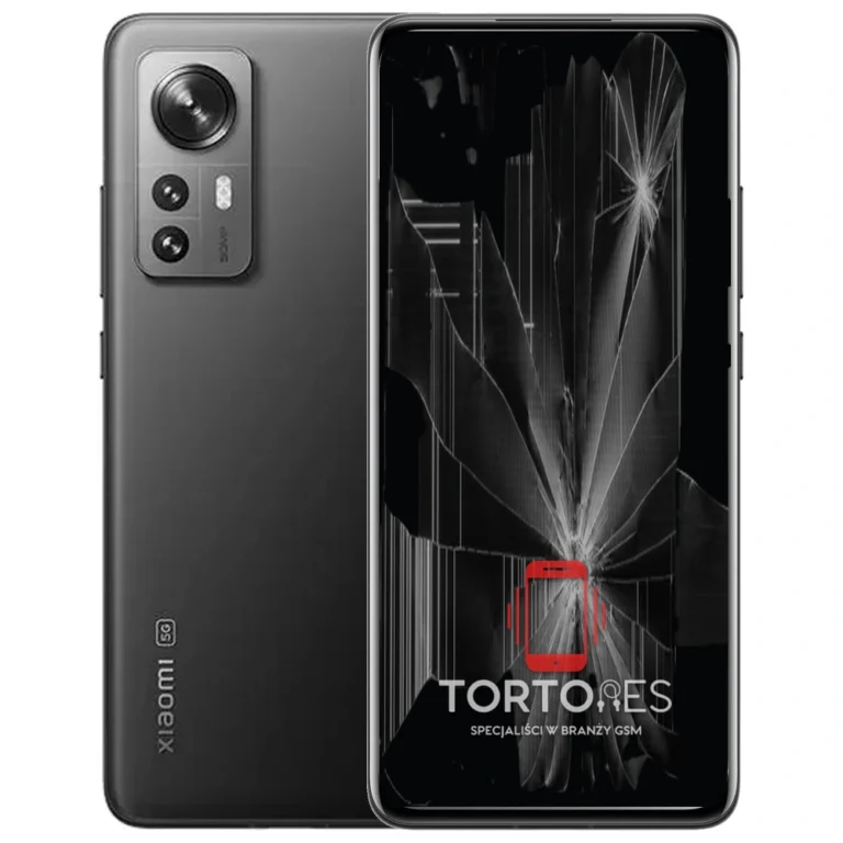 Xiaomi 12 z ilustracją pękniętego wyświetlacza - wymiana zbitego wyświetlacza