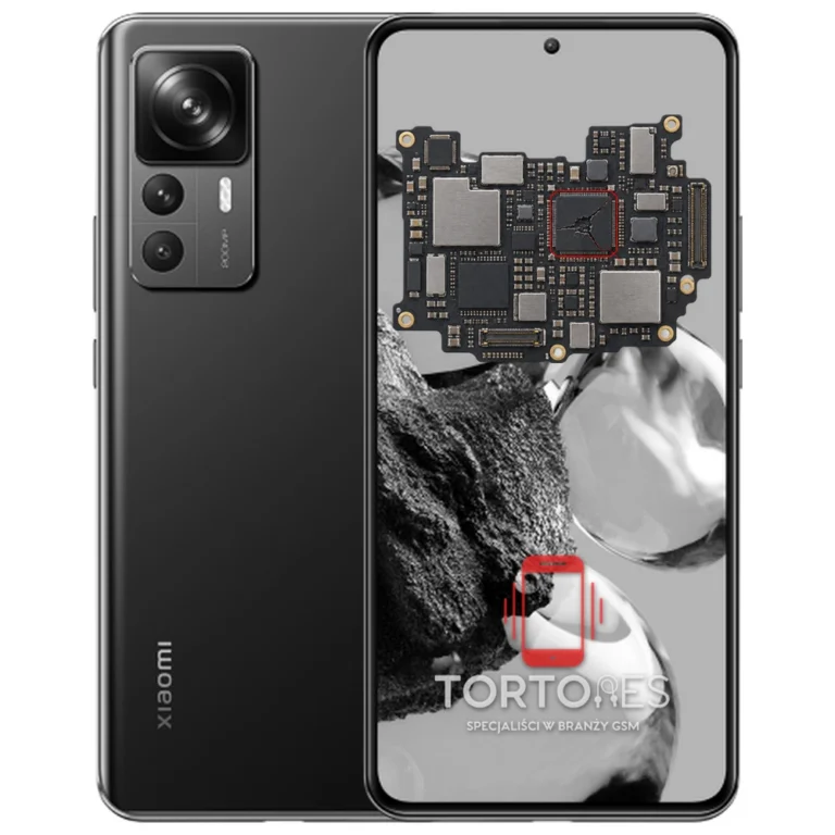 Xiaomi 12T Pro z ilustracją płyty głównej - naprawa płyty głównej