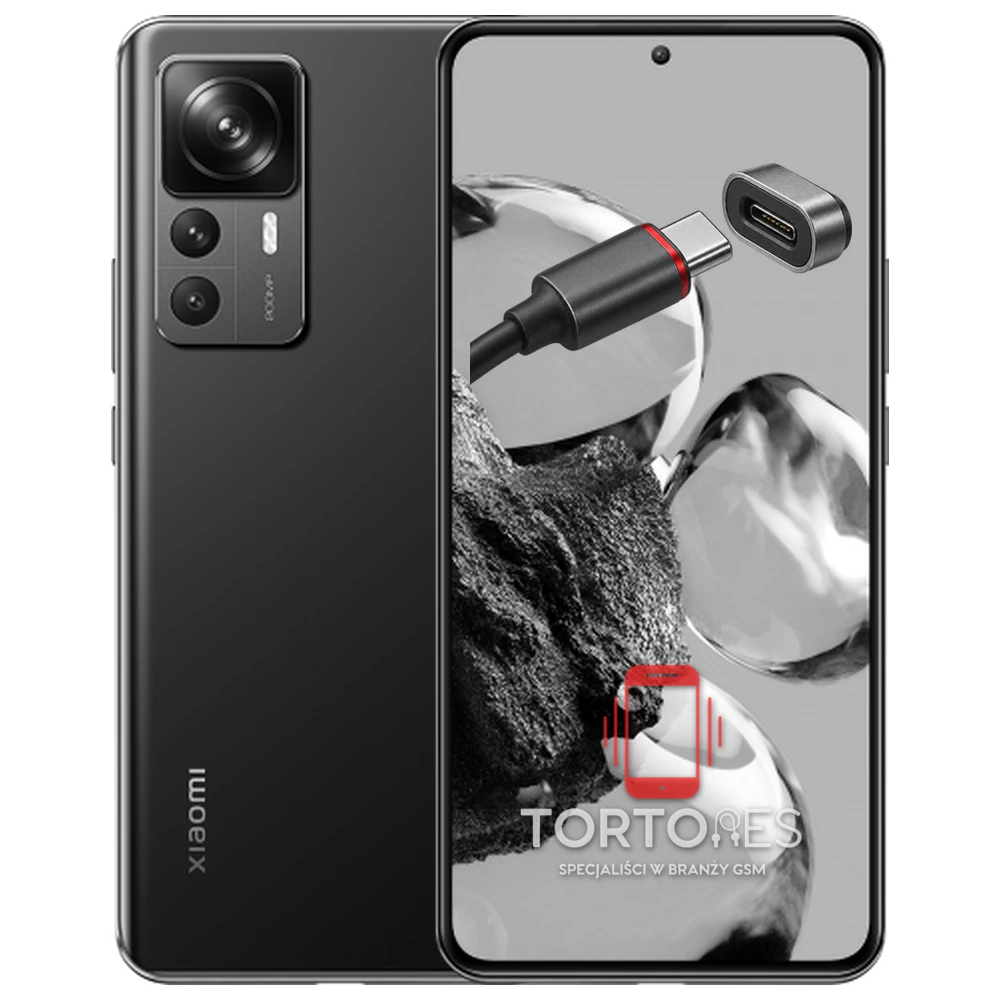 Xiaomi 12T Pro z ilustracją złącza ładowania - naprawa złącza ładowania