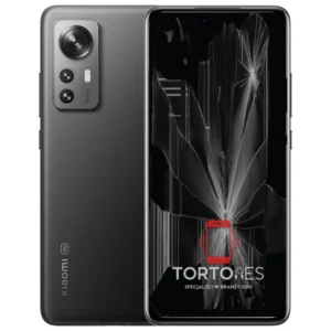 Xiaomi 12X z ilustracją pękniętego wyświetlacza - wymiana zbitego wyświetlacza