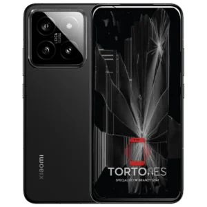 Xiaomi 14 z ilustracją pękniętego wyświetlacza - wymiana zbitego wyświetlacza