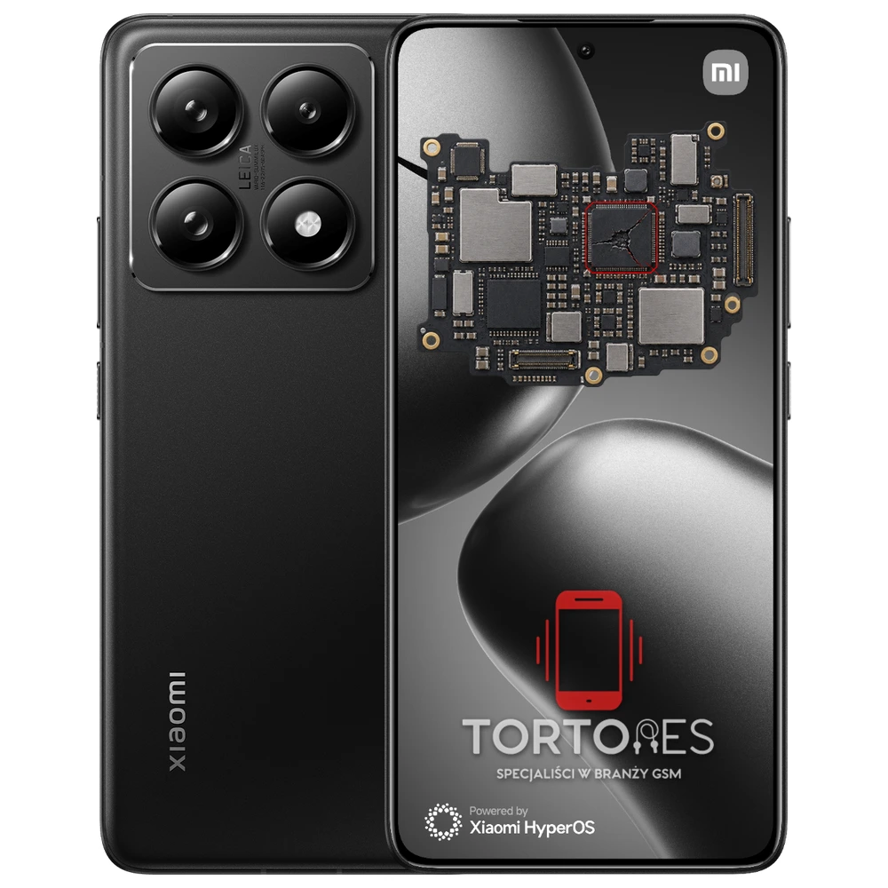 Xiaomi 14T Pro z ilustracją płyty głównej - naprawa płyty głównej