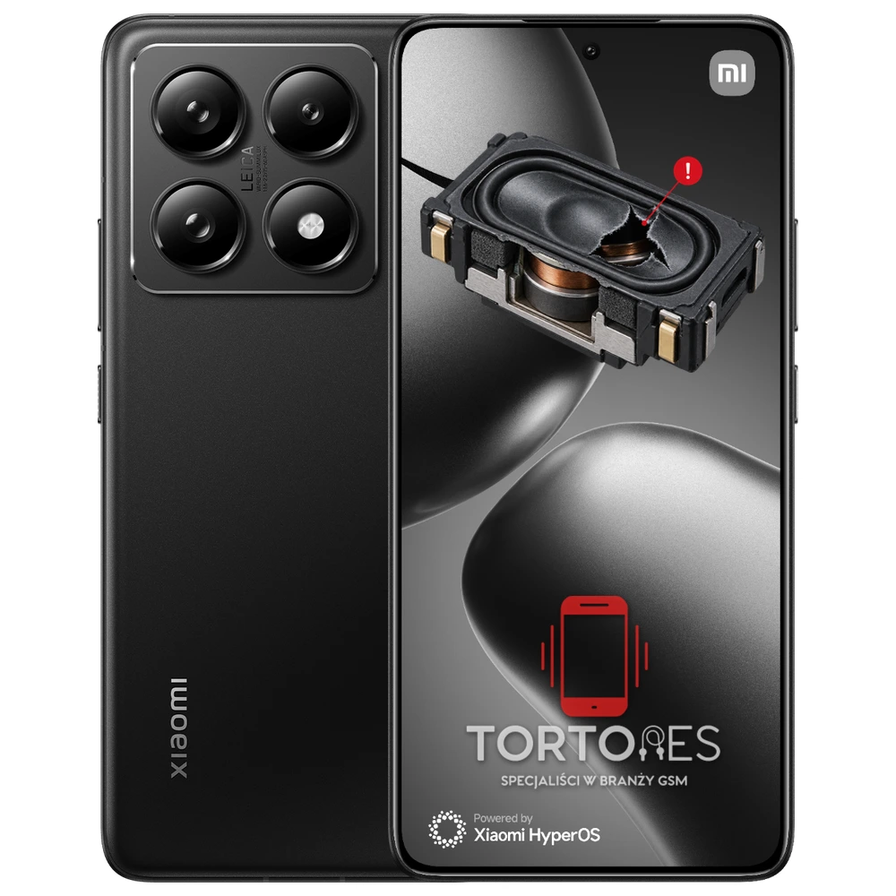 Xiaomi 14T Pro z symbolem głośnika multimedialnego - wymiana głośnika multimedialnego