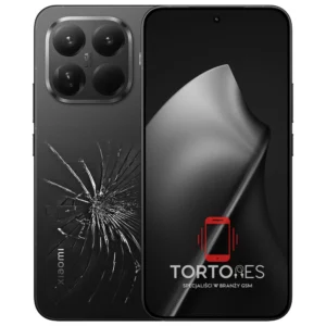 Xiaomi 15T Pro z ilustracją pękniętej tylnej klapki - wymiana zbitej klapki