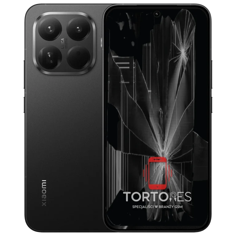 Xiaomi 15T Pro z ilustracją pękniętego wyświetlacza - wymiana zbitego wyświetlacza