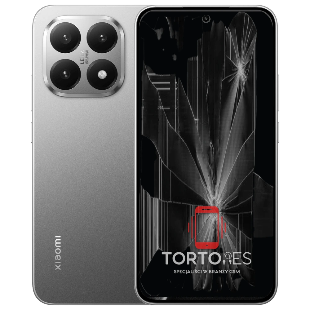 Xiaomi 15T z ilustracją pękniętego wyświetlacza - wymiana zbitego wyświetlacza