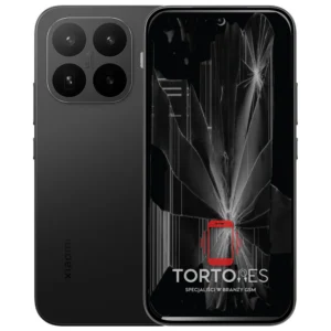 Xiaomi 17T z ilustracją pękniętego wyświetlacza - wymiana zbitego wyświetlacza