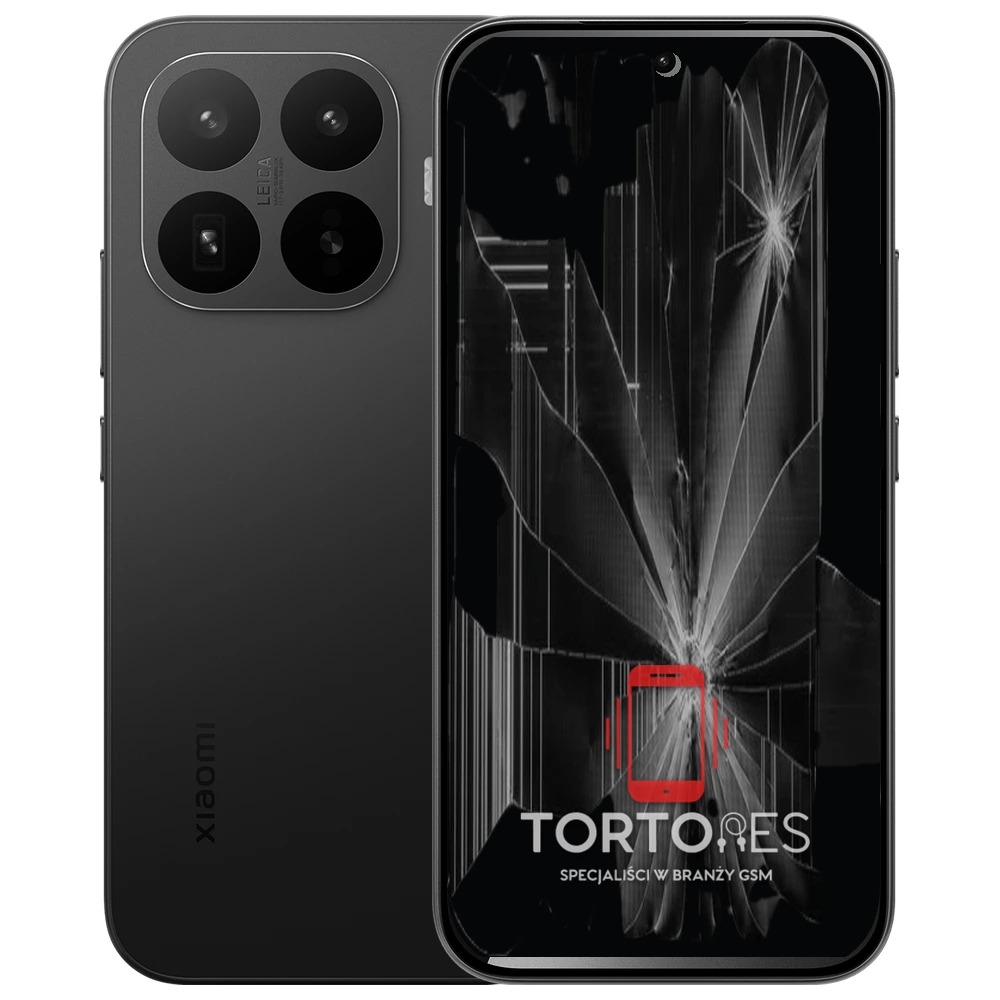 Xiaomi 17T z ilustracją pękniętego wyświetlacza - wymiana zbitego wyświetlacza