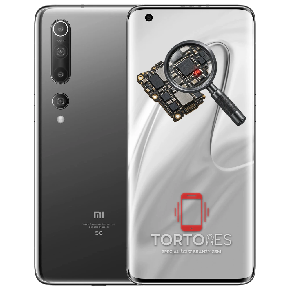 Xiaomi Mi 10 z symbolem diagnostyki - diagnoza telefonu