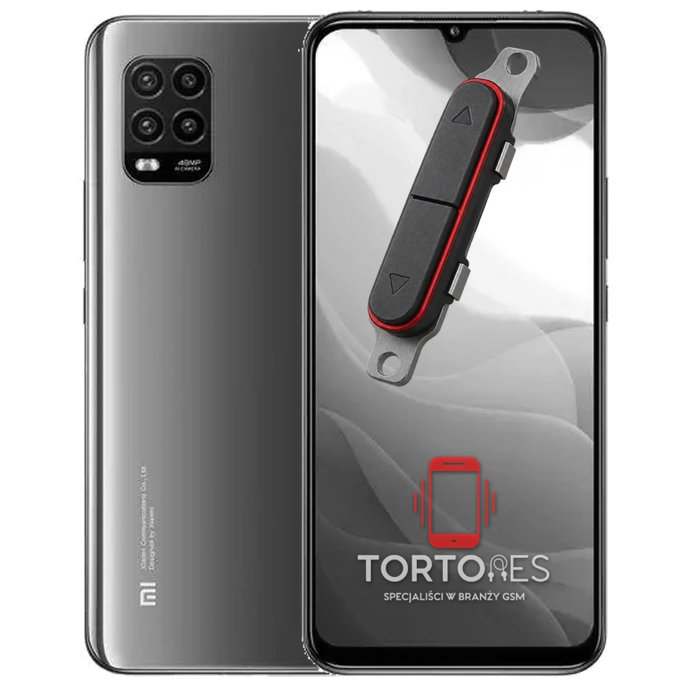 Xiaomi Mi 10 Lite 5G z symbolem przycisków - naprawa przycisków włączania i głośności
