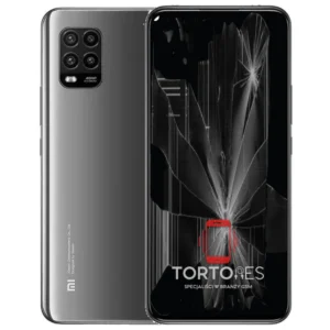 Xiaomi Mi 10 Lite 5G z ilustracją pękniętego wyświetlacza - wymiana zbitego wyświetlacza