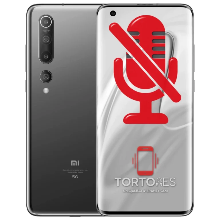 Xiaomi Mi 10 z symbolem mikrofonu - naprawa mikrofonu