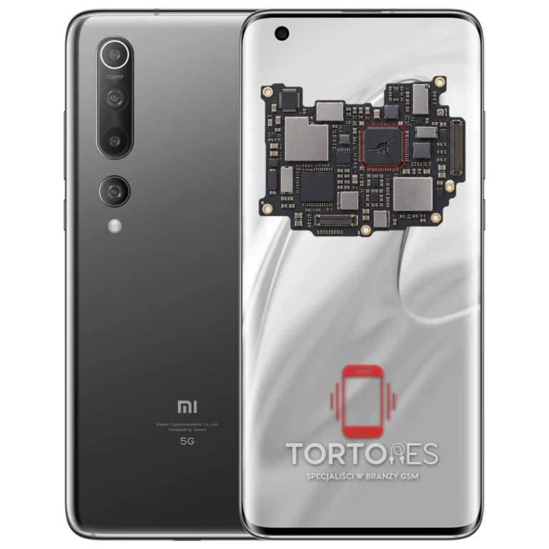 Xiaomi Mi 10 z ilustracją płyty głównej - naprawa płyty głównej