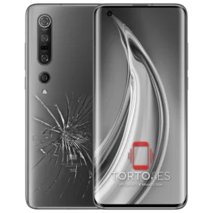 Xiaomi Mi 10 Pro z ilustracją pękniętej tylnej klapki - wymiana zbitej klapki