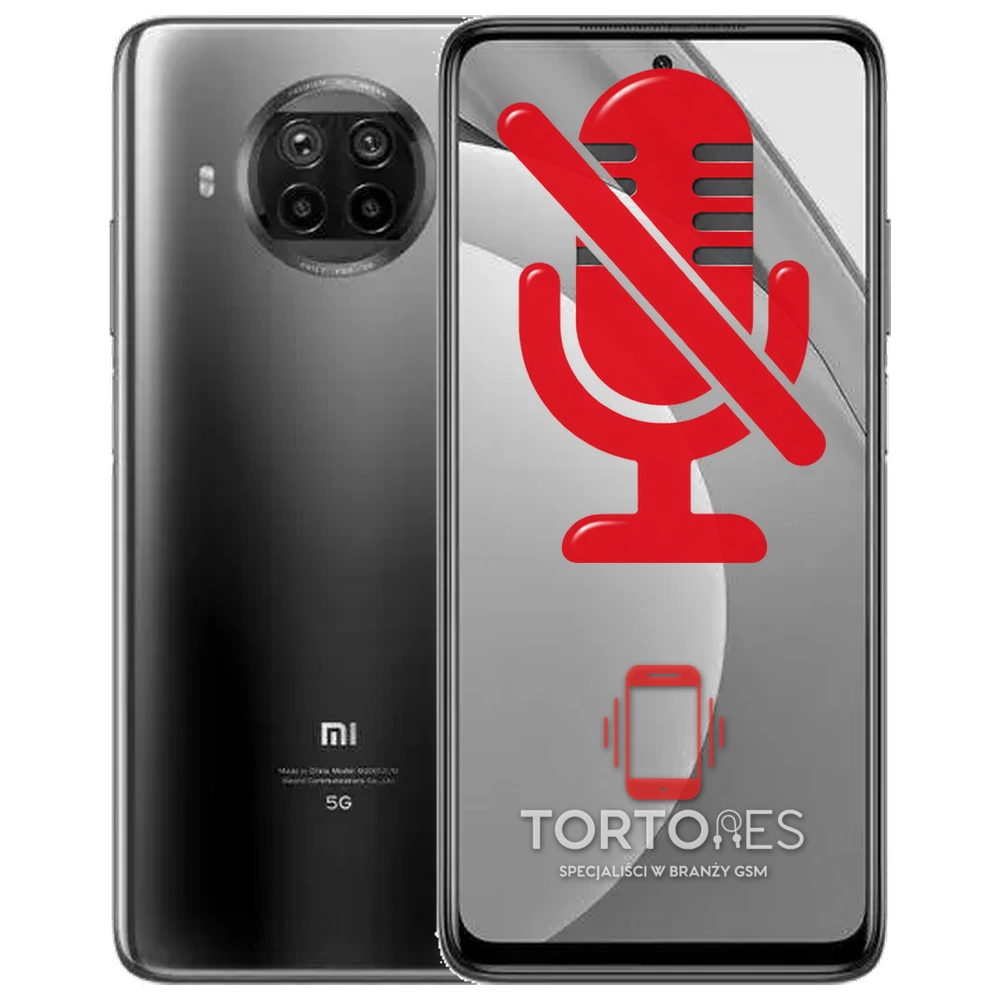 Xiaomi Mi 10T Lite z symbolem mikrofonu - naprawa mikrofonu