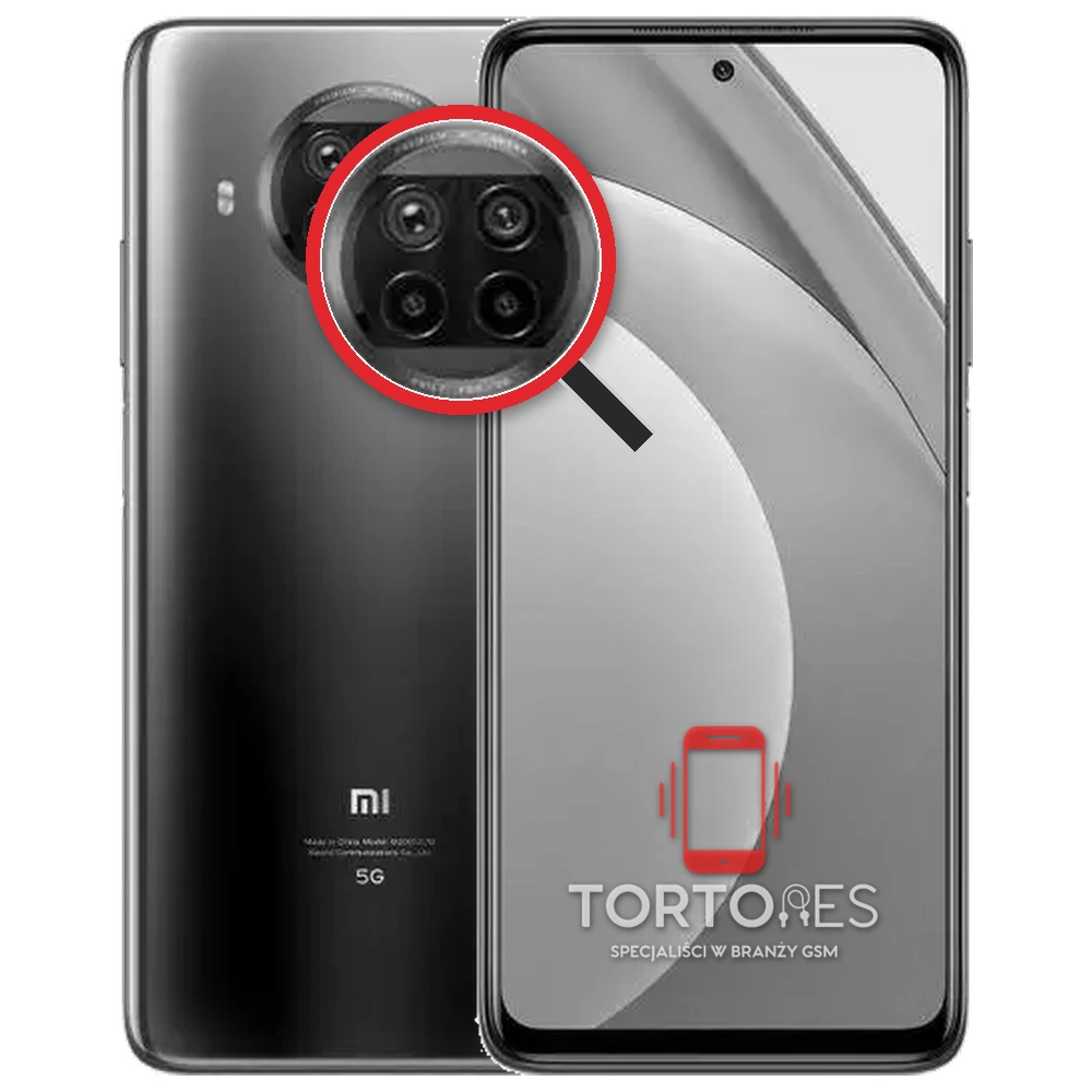 Xiaomi Mi 10T Lite z lupą na tylnych aparatach - wymiana tylnej kamery