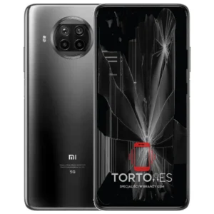 Xiaomi Mi 10T Lite z ilustracją pękniętego wyświetlacza - wymiana zbitego wyświetlacza