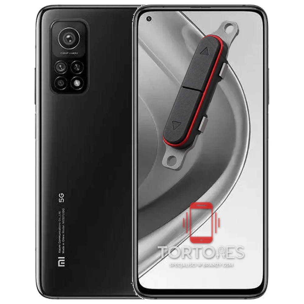 Xiaomi Mi 10T Pro z symbolem przycisków - naprawa przycisków włączania i głośności