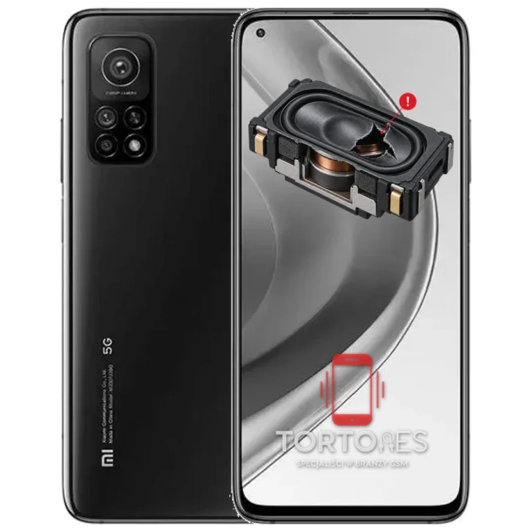 Xiaomi Mi 10T Pro z symbolem głośnika multimedialnego - wymiana głośnika multimedialnego