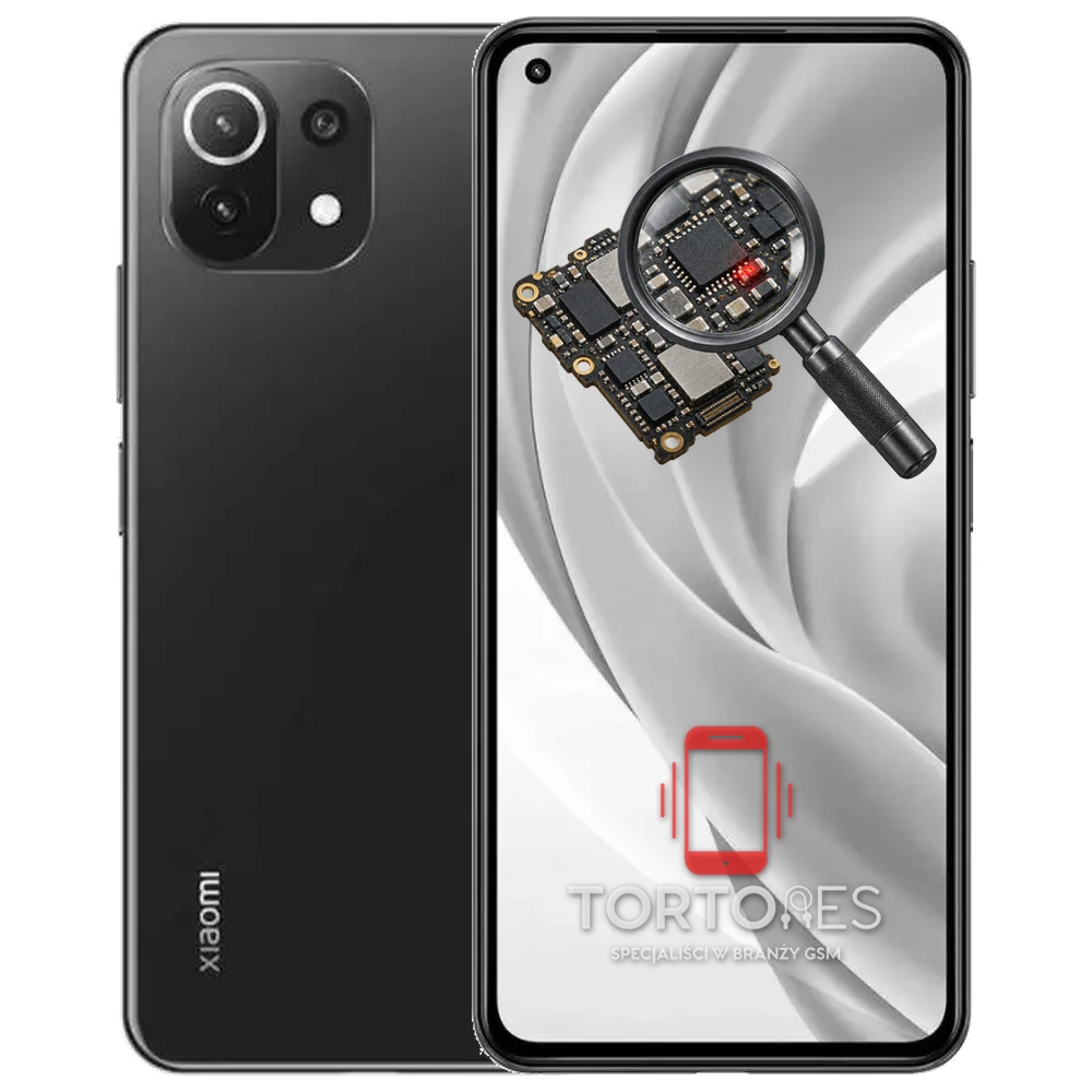 Xiaomi Mi 11 Lite 5G z symbolem diagnostyki - diagnoza telefonu