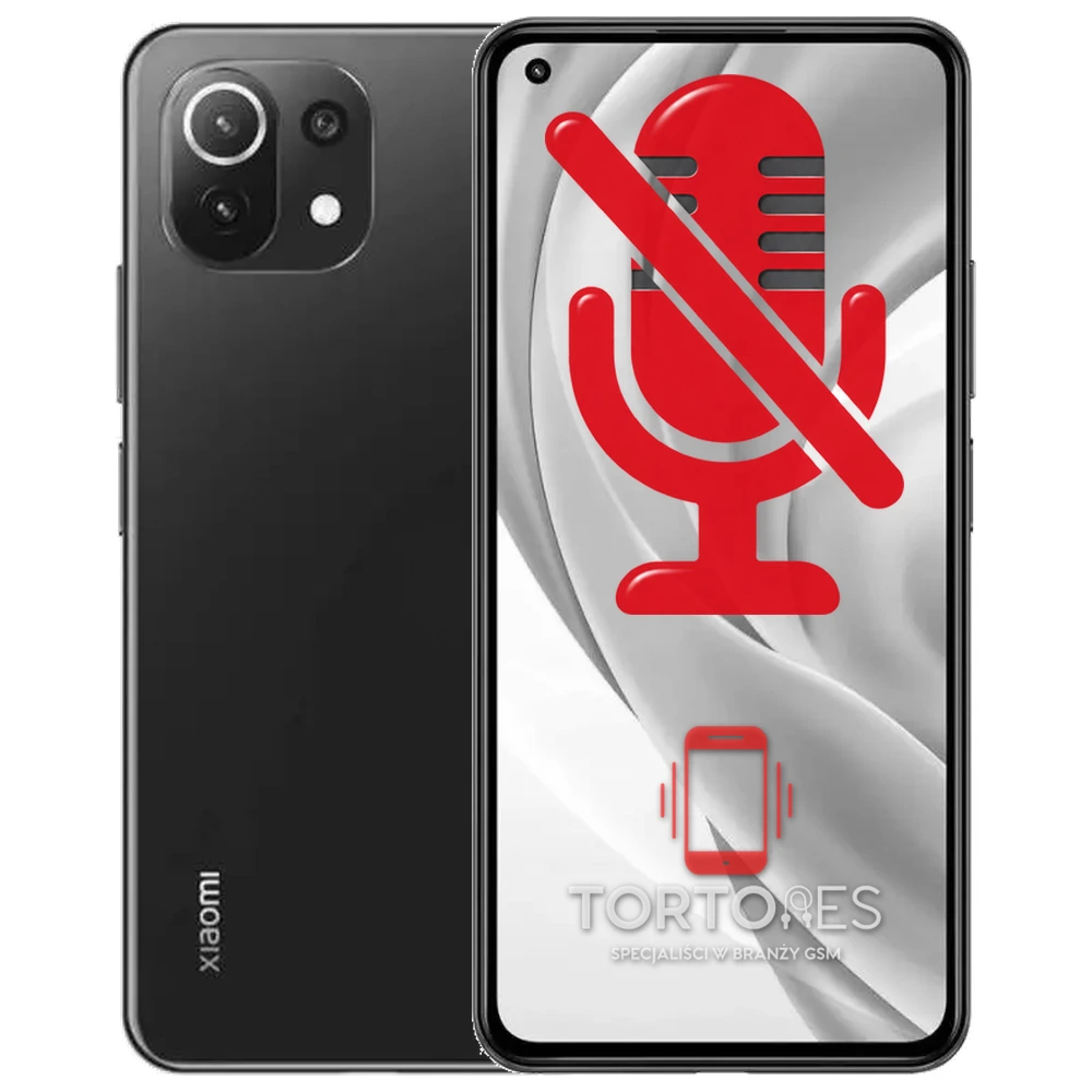 Xiaomi Mi 11 Lite 5G z symbolem mikrofonu - naprawa mikrofonu