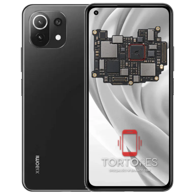 Xiaomi Mi 11 Lite 5G z ilustracją płyty głównej - naprawa płyty głównej