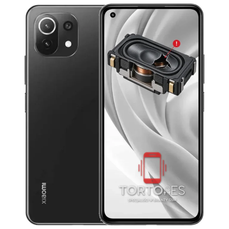 Xiaomi Mi 11 Lite 5G z symbolem głośnika multimedialnego - wymiana głośnika multimedialnego