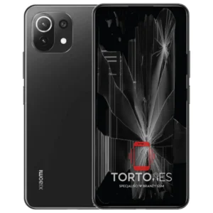 Xiaomi Mi 11 Lite 5G z ilustracją pękniętego wyświetlacza - wymiana zbitego wyświetlacza