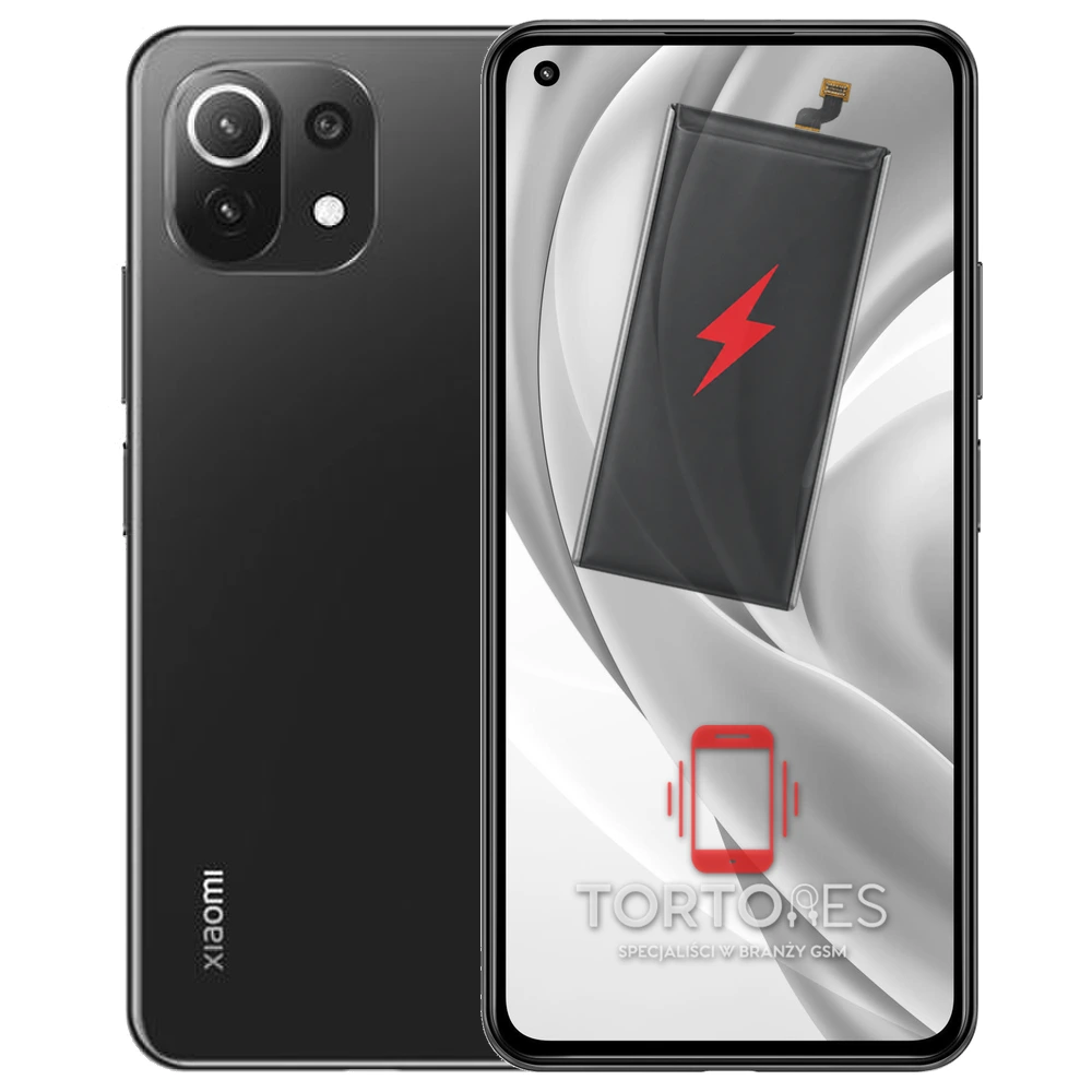 Xiaomi Mi 11 Lite z ilustracją baterii - wymiana baterii