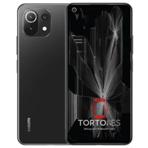 Xiaomi Mi 11 Lite z ilustracją pękniętego wyświetlacza - wymiana zbitego wyświetlacza