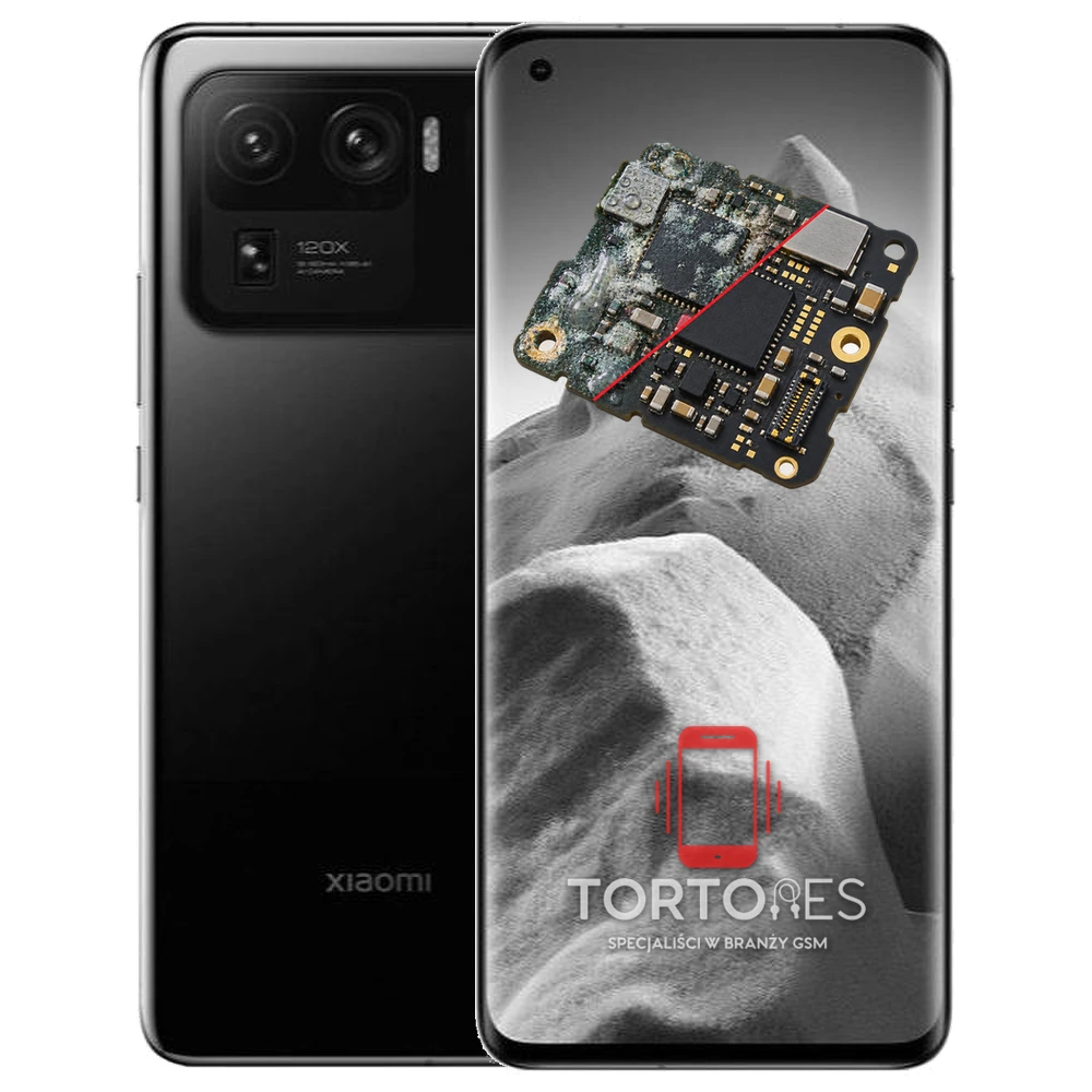 Xiaomi Mi 11 Ultra z ilustracją zalania - czyszczenie po zalaniu