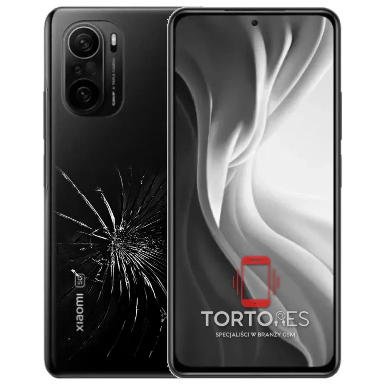 Xiaomi Mi 11i z ilustracją pękniętej tylnej klapki - wymiana zbitej klapki