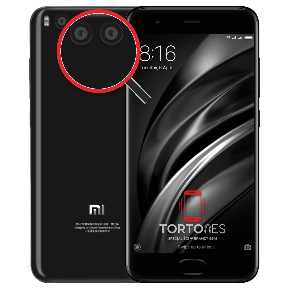 Xiaomi Mi 6 z lupą na tylnych aparatach - wymiana tylnej kamery