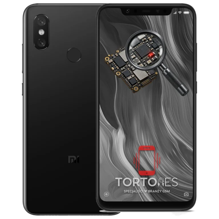 Xiaomi Mi 8 z symbolem diagnostyki - diagnoza telefonu
