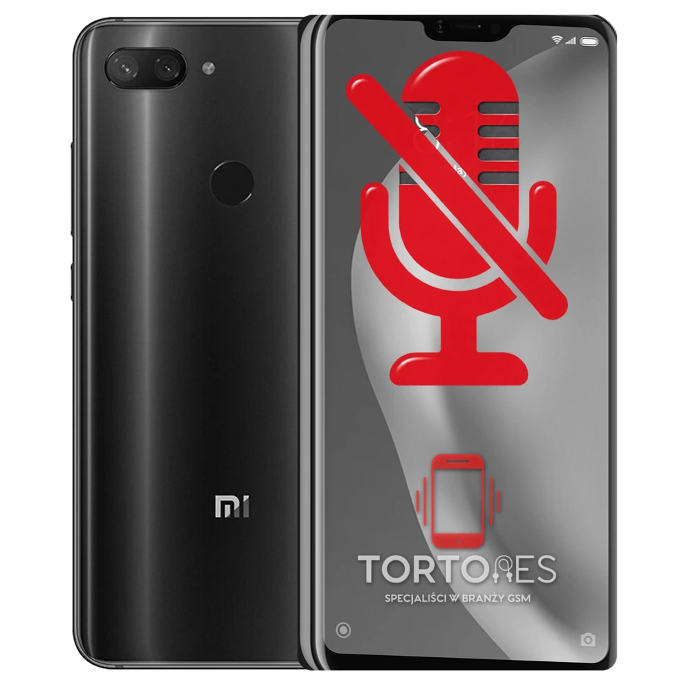 Xiaomi Mi 8 Lite z symbolem mikrofonu - naprawa mikrofonu