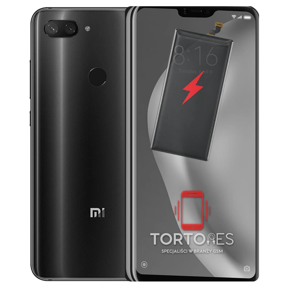Xiaomi Mi 8 Lite z ilustracją baterii - wymiana baterii