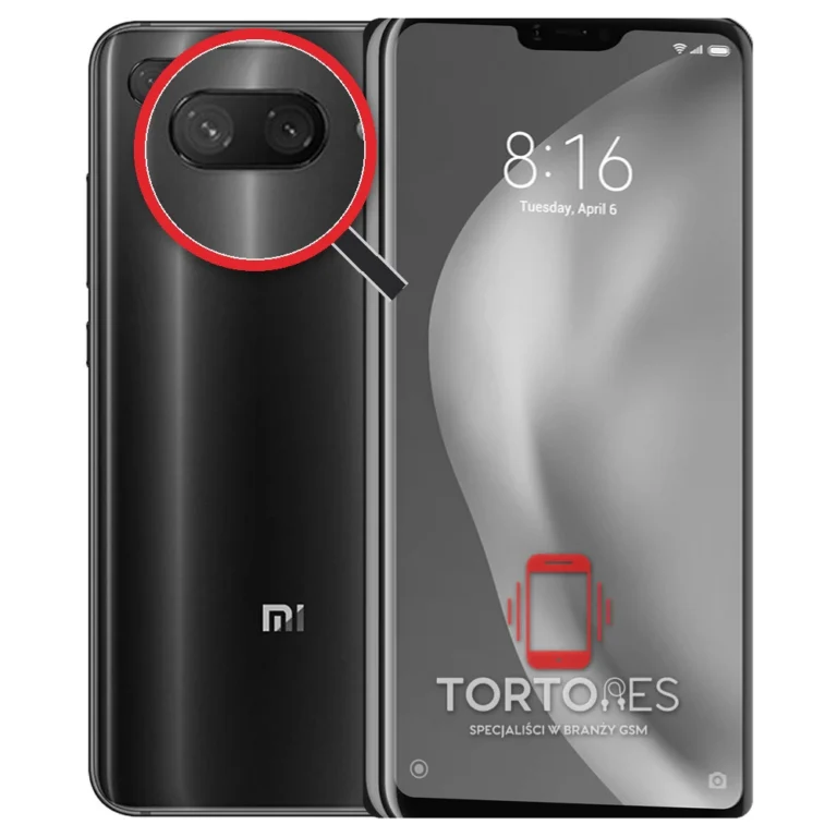 Xiaomi Mi 8 Lite z lupą na tylnych aparatach - wymiana tylnej kamery