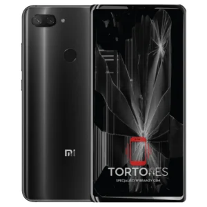 Xiaomi Mi 8 Lite z ilustracją pękniętego wyświetlacza - wymiana zbitego wyświetlacza