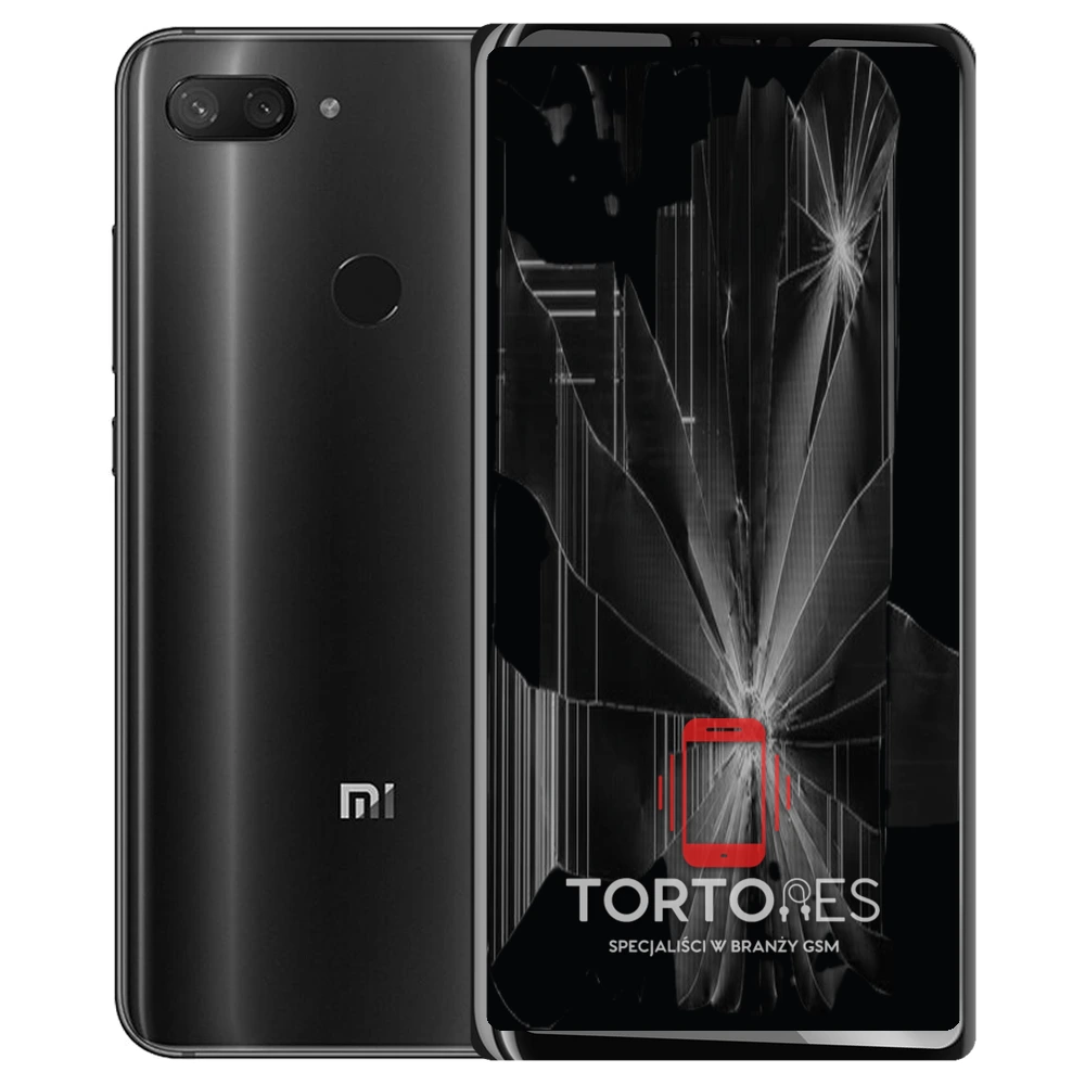 Xiaomi Mi 8 Lite z ilustracją pękniętego wyświetlacza - wymiana zbitego wyświetlacza