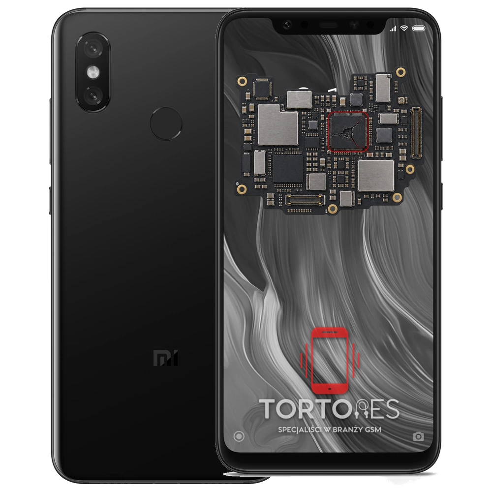 Xiaomi Mi 8 z ilustracją płyty głównej - naprawa płyty głównej