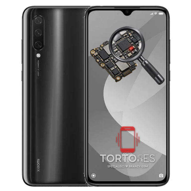 Xiaomi Mi 9 Lite z symbolem diagnostyki - diagnoza telefonu