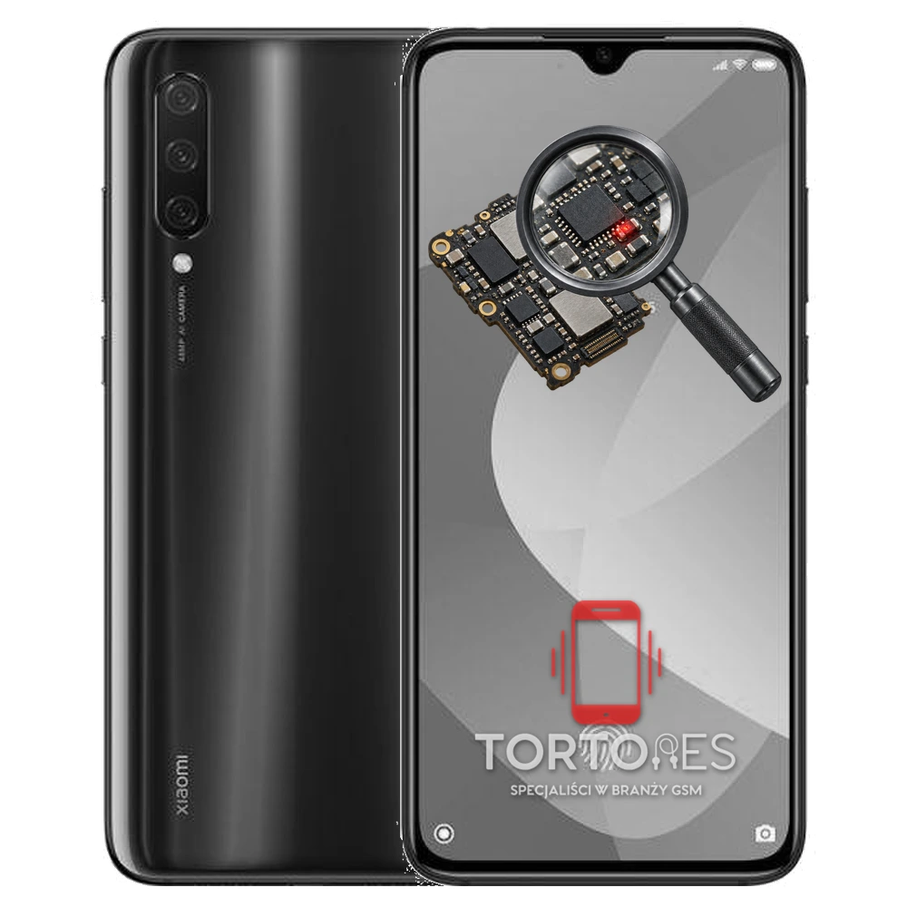 Xiaomi Mi 9 Lite z symbolem diagnostyki - diagnoza telefonu